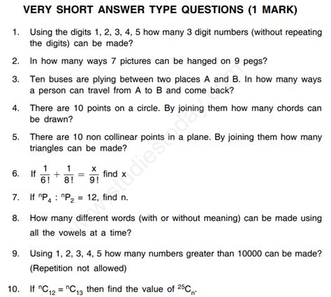 Permutations And Combinations Examples With Answers Pdf