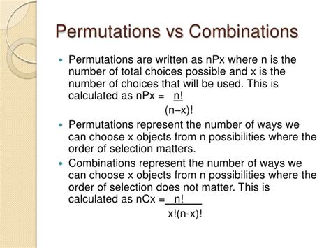 Permutations And Combinations History