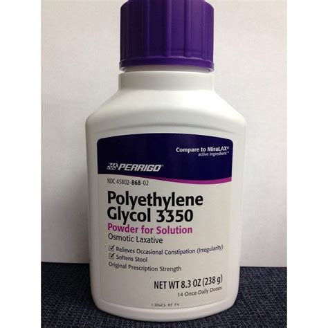 perrigo polyethylene glycol 3350 powder 510g