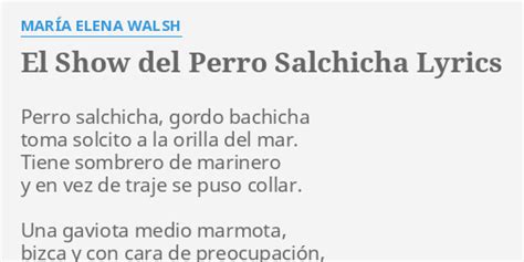 perro salchicha testo traduzione