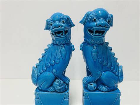 Perro foo porcelana azul turquesa Vendido en Venta Directa 115424444