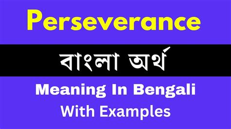 perseverance meaning in bengali