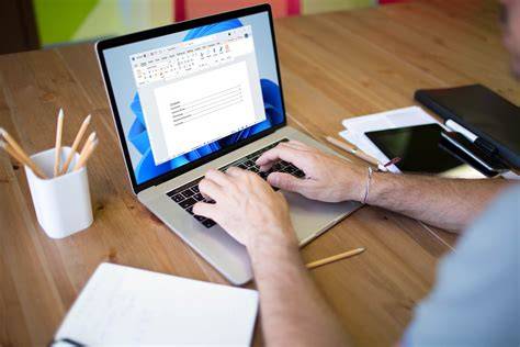 Image of a person editing a PDF document on a computer