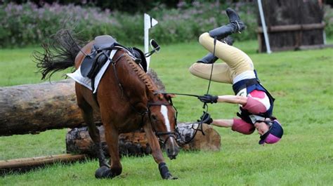 person falling off horse