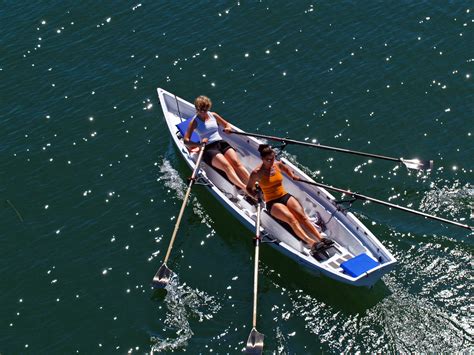 person rowing a boat