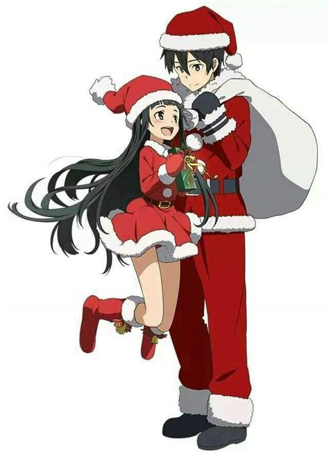 personajes de anime en navidad