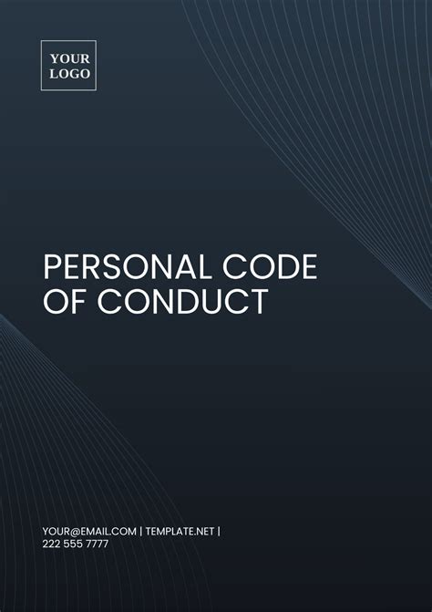 personal code of conduct template