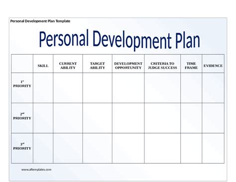 6 Personal Development Plan Templates Excel PDF Formats