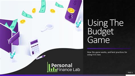 Take Charge Of Your Finances With Personal Finance Lab Budget Game