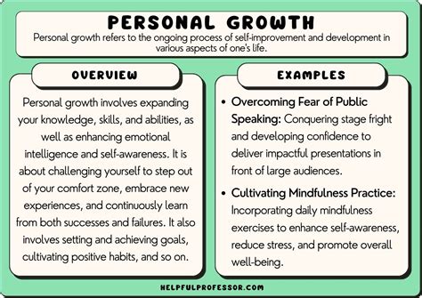 personal growth and development examples in the workplace
