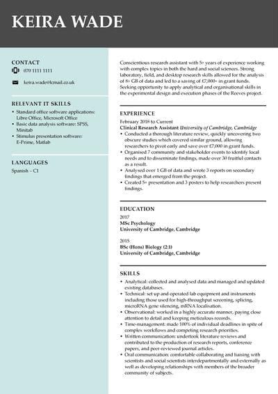 personal introduction cv examples