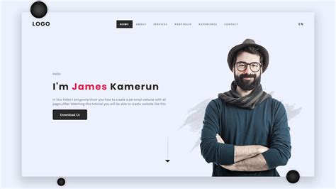 personal portfolio website html css code