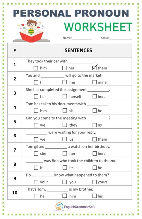 personal pronouns exercises with answers