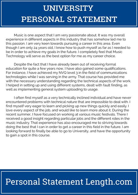 personal statement examples for university students