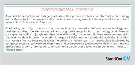 personal statement with no experience example