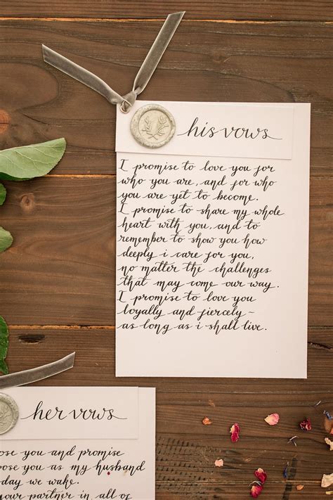 Personal Written Wedding Vows