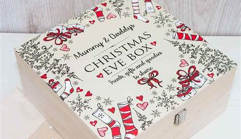 Personalised Christmas Eve Gifts Children's Poem Crate Box By La De Da