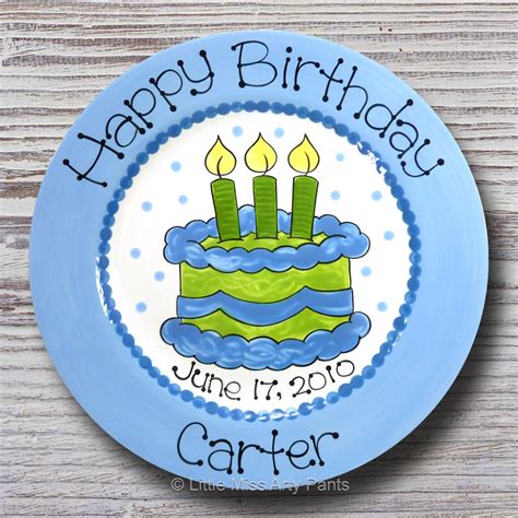 personalised 1st birthday ceramic signature plate