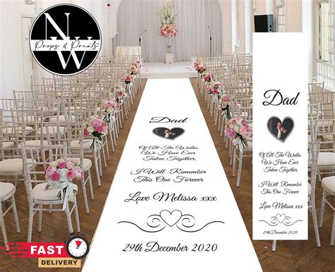 Personalised Aisle Runner Dad