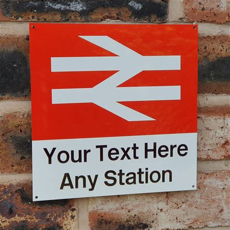 personalised train station sign