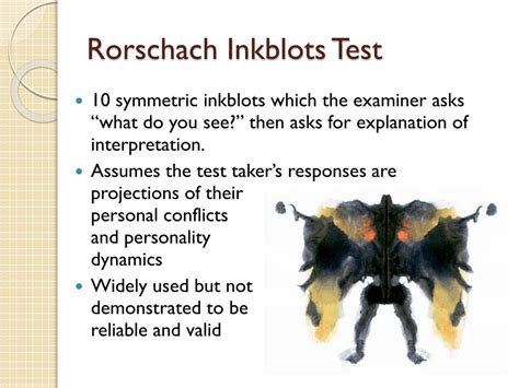 Personality Test Interpretation Of Inkblots