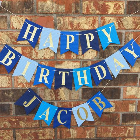 personalized blue decorations