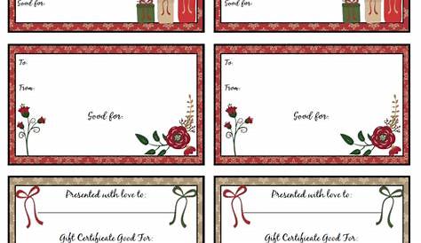 Personalized Christmas Gift Cards