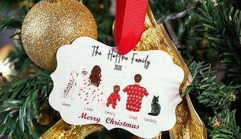 Personalized Christmas Ornaments Family Of 4