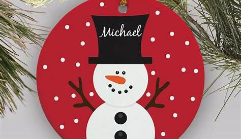 Personalized Christmas Ornaments Snowman Hand Painted Ornament