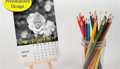 2021 personalized desk calendar with easel customize loose | Etsy