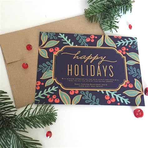 personalized business holiday greeting cards