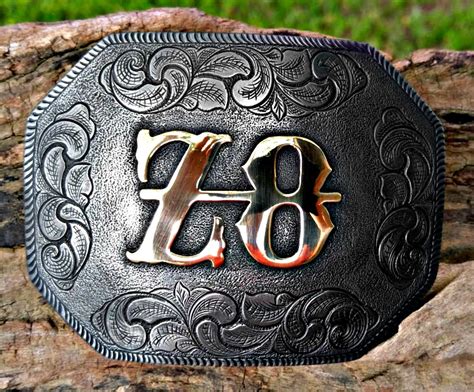Clipped corner personalized custom belt buckle, great gift for