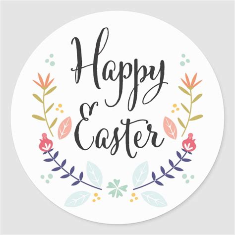 personalized easter greeting stickers