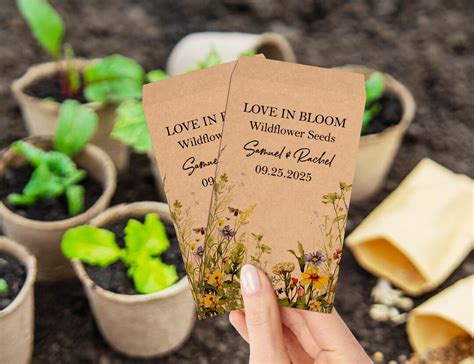 personalized flower seed packets