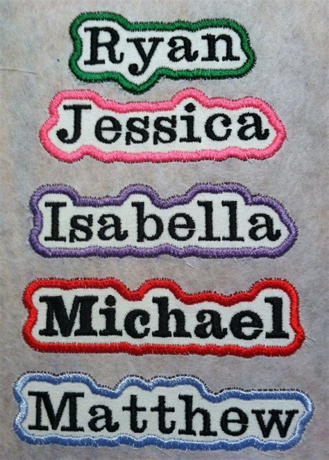 Personalized Iron On Name Patches