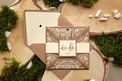personalized laser cut wedding invitations