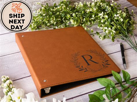 Personalized Leather Binder