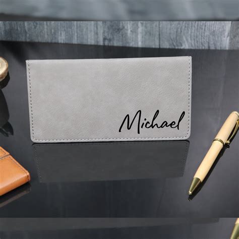 Personalized Leather Checkbook Covers