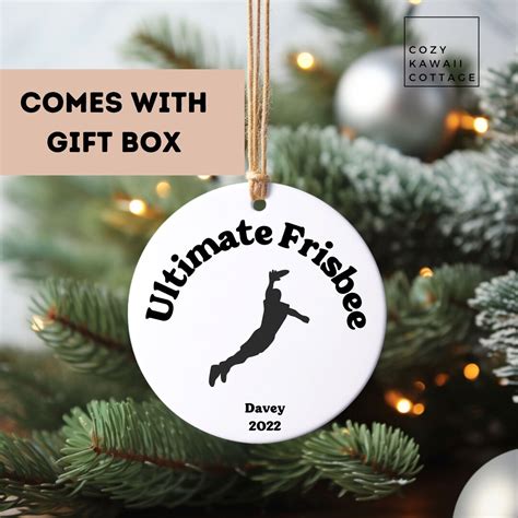 personalized ultimate frisbee ornament