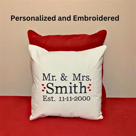 Personalized Wedding Pillow Cover