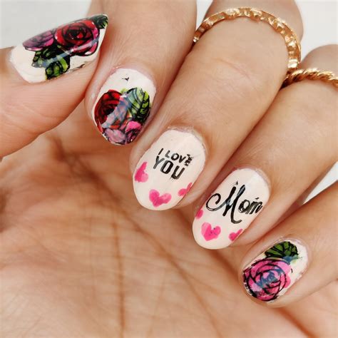 Personalized Nail Art - Classy Mother's Day Nail Designs