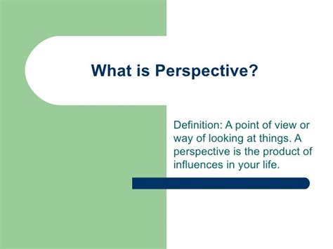 perspective meaning in english with example
