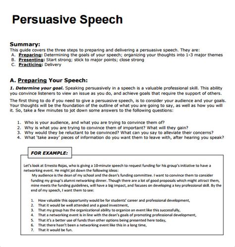 persuasive speech script examples