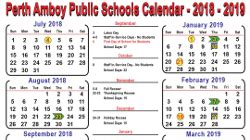 Perth Amboy Public Schools Calendar