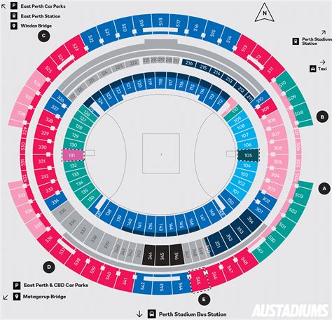 perth stadium seating map