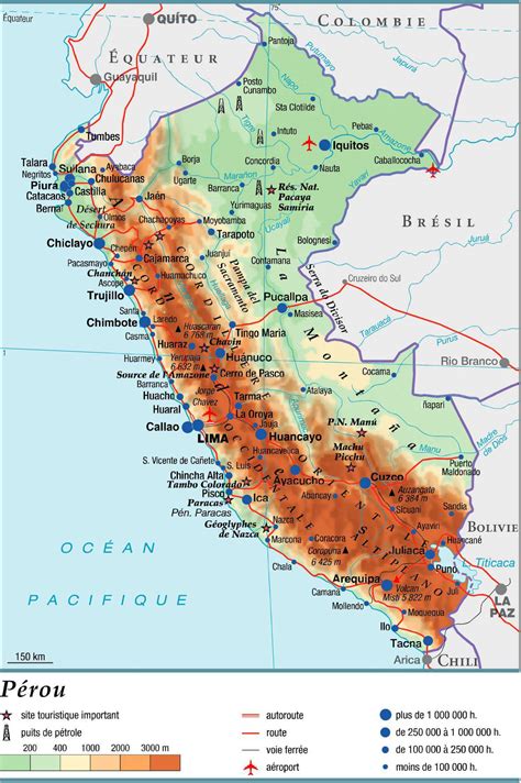 Large detailed administrative map of Peru Peru South America