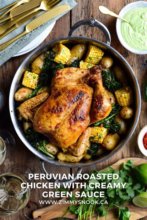 peruvian chicken with creamy green sauce