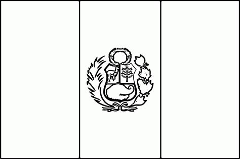 peruvian flag coloring page