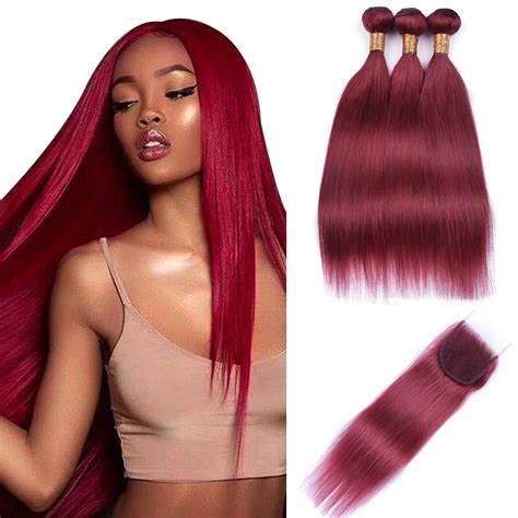 Peruvian Lace Closure With Bundles 5PCS/Lot 8A Straight Hair With