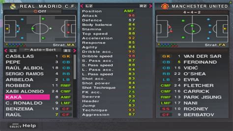 pes stats real madrid